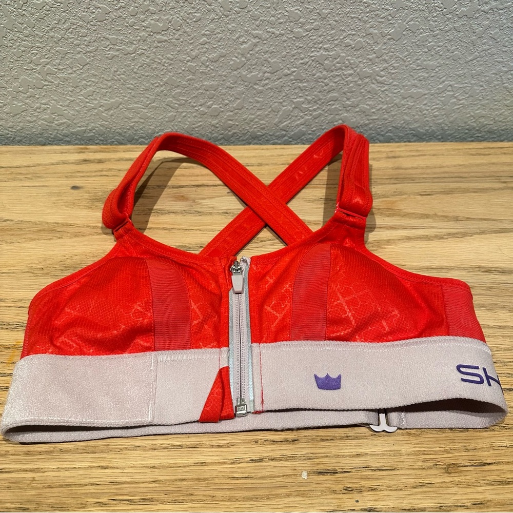 SHEFIT Ultimate Sports Bra Red/Purple Adjustable Size XS